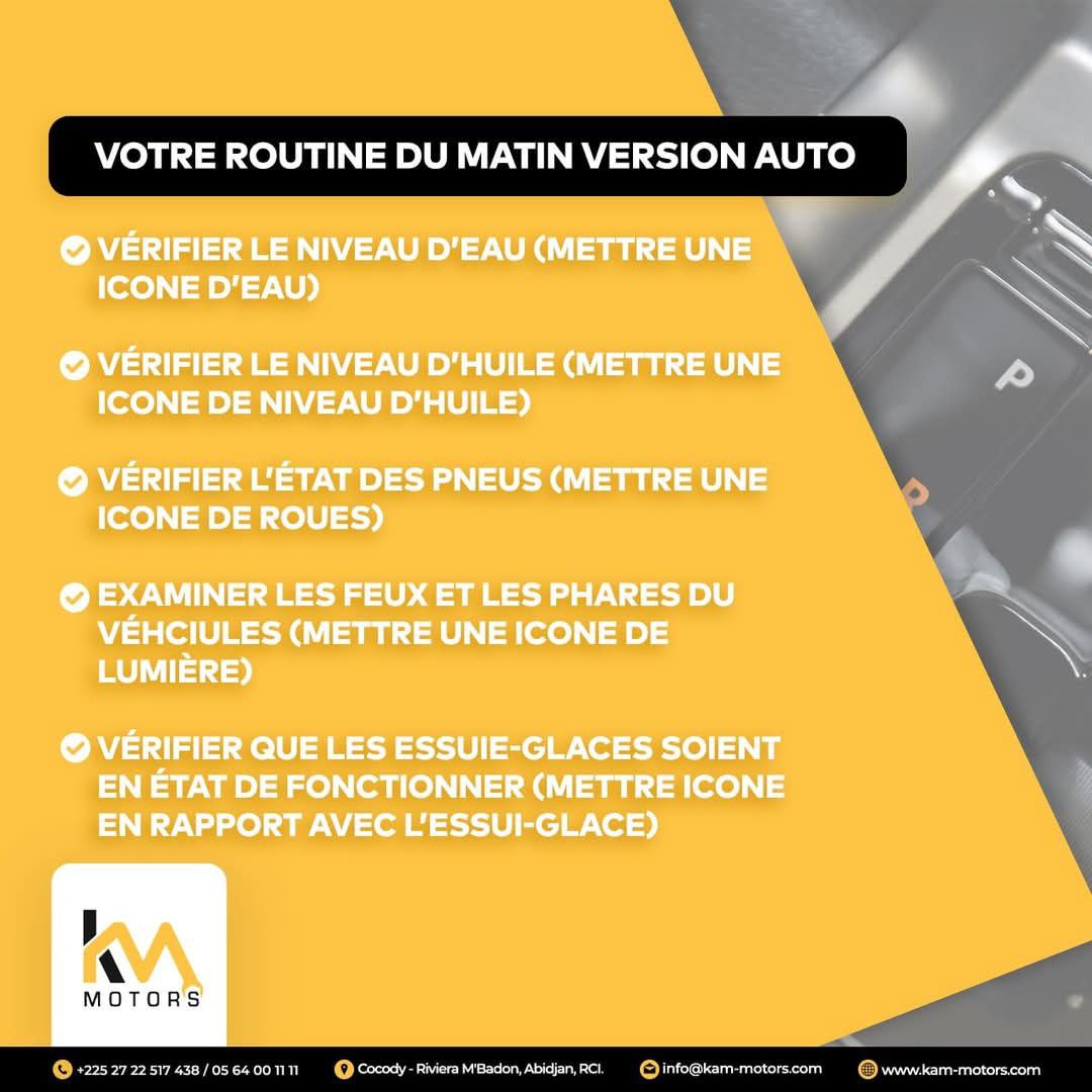 Votre routine du matin version auto